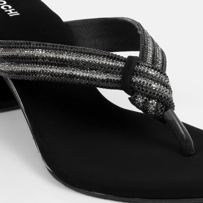 Mochi Women Black Casual Slippers (SKU: 35-2635-11-36)