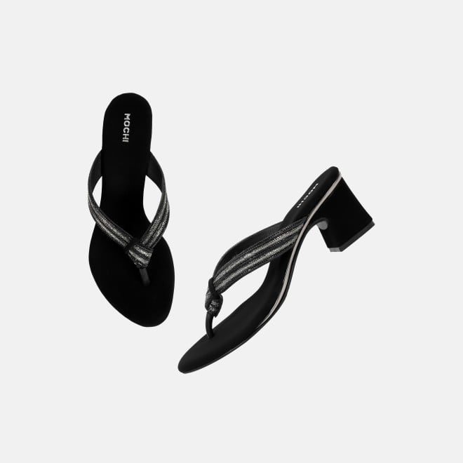 Mochi Women Black Casual Slippers (SKU: 35-2635-11-36)