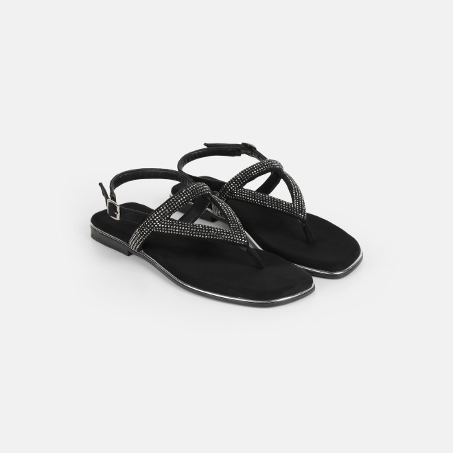 Mochi Women Black Casual Sandals (SKU: 35-2638-11-36)