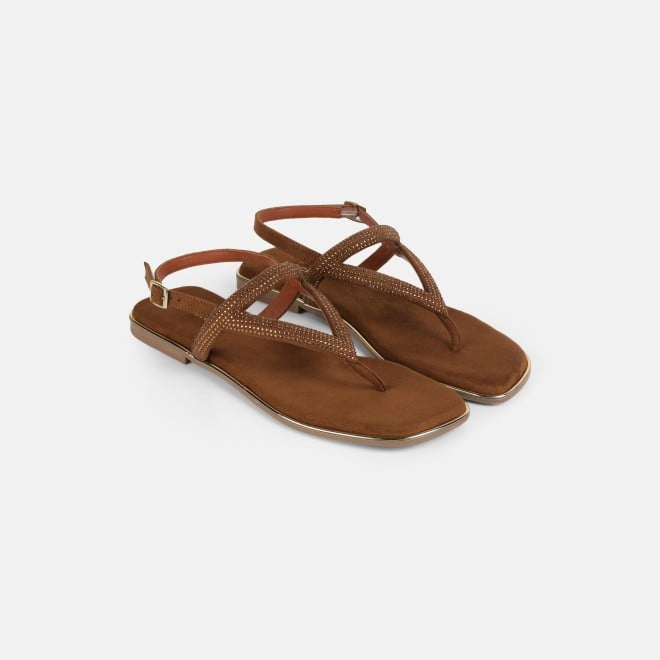 Mochi Women Tan Casual Sandals (SKU: 35-2638-23-37)