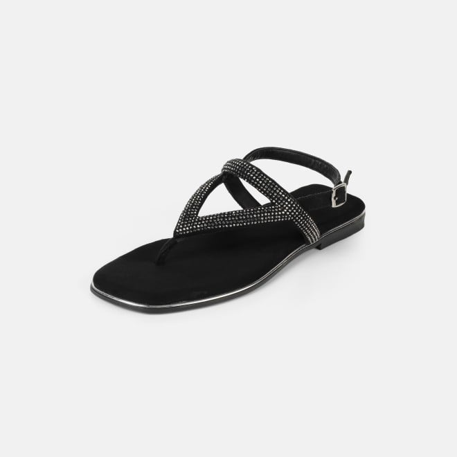 Mochi Women Black Casual Sandals (SKU: 35-2638-11-36)