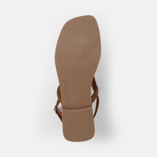 Mochi Women Tan Casual Sandals (SKU: 35-2638-23-37)