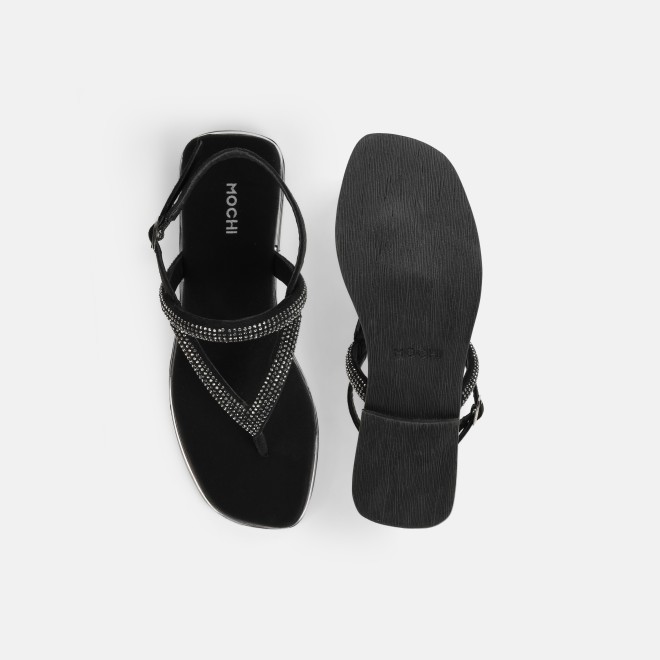 Mochi Women Black Casual Sandals (SKU: 35-2638-11-36)