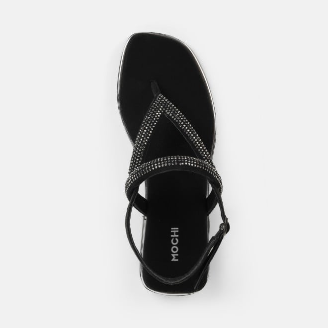 Mochi Women Black Casual Sandals (SKU: 35-2638-11-36)