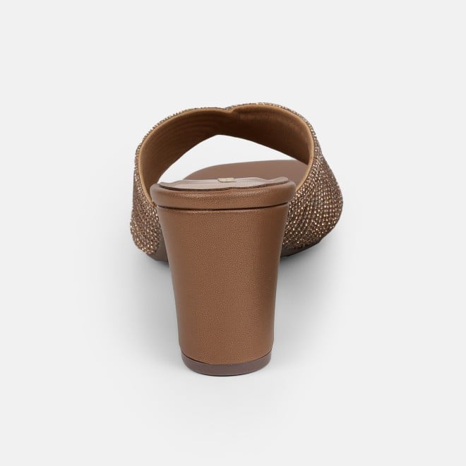 Mochi Women Antic-gold Party Slip Ons (SKU: 35-2639-28-36)