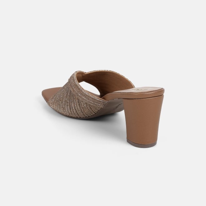 Mochi Women Antic-gold Party Slip Ons (SKU: 35-2639-28-36)