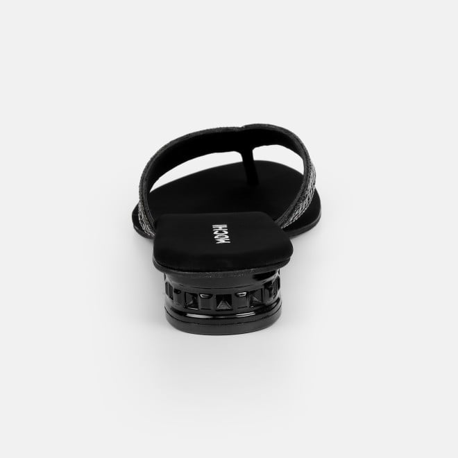 Mochi Women Black Ethnic Slippers (SKU: 35-2640-11-36)