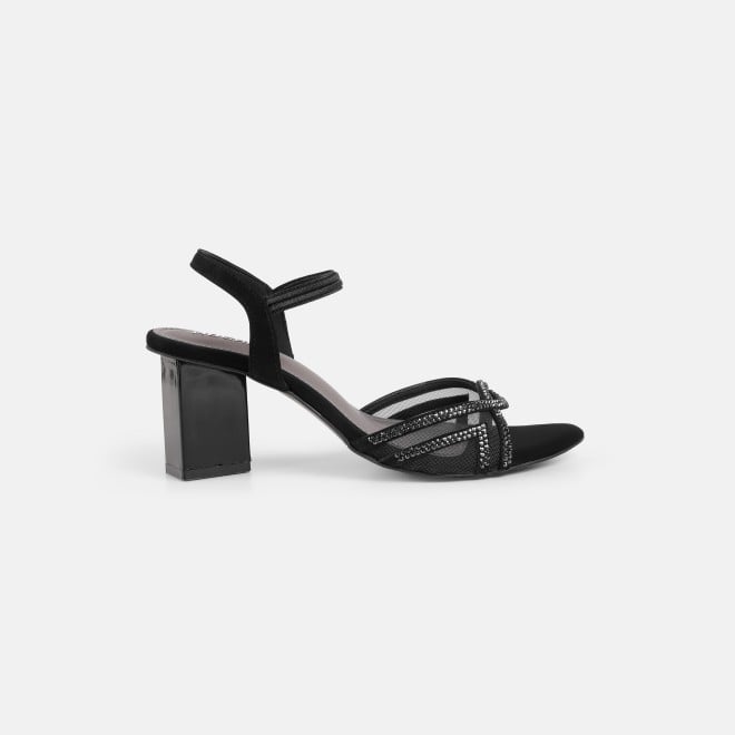Mochi Women Black Party Sandals (SKU: 35-2660-11-36)