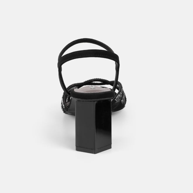 Mochi Women Black Party Sandals (SKU: 35-2660-11-36)