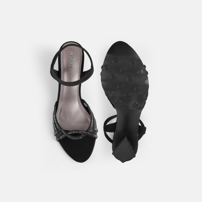 Mochi Women Black Party Sandals (SKU: 35-2660-11-36)