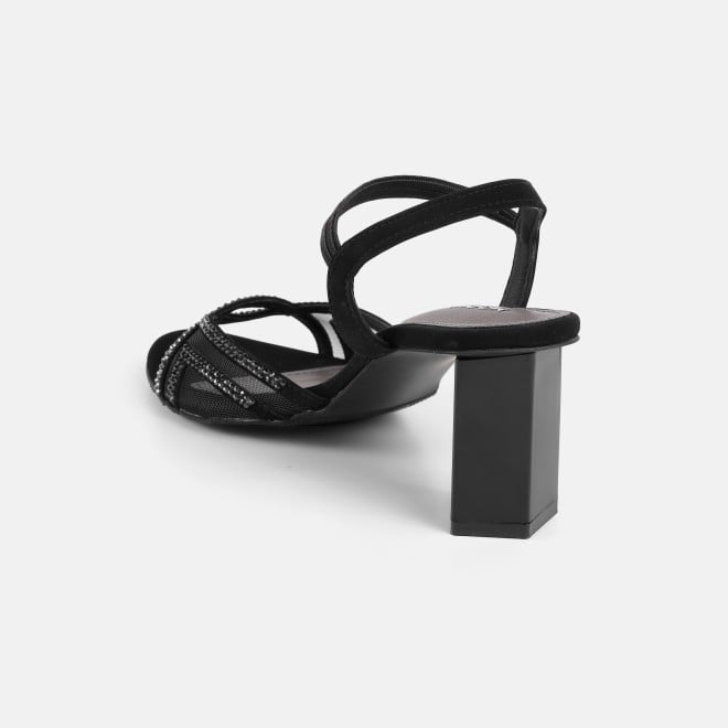 Mochi Women Black Party Sandals (SKU: 35-2660-11-36)