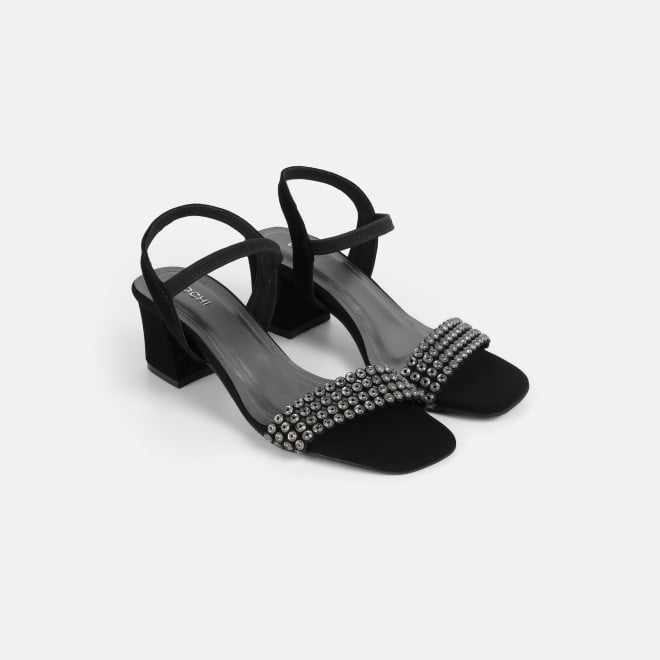 Mochi Women Black Party Sandals (SKU: 35-2670-11-36)