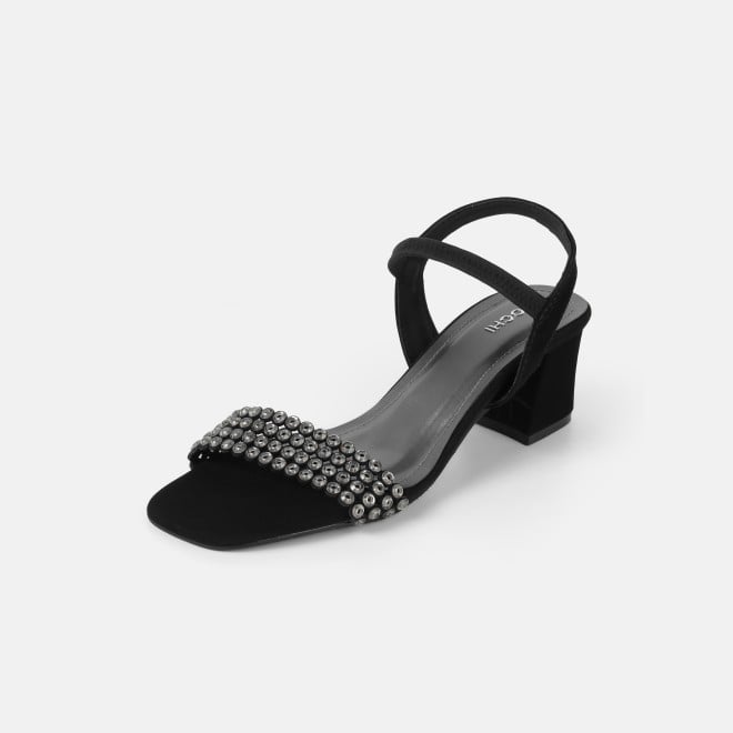 Mochi Women Black Party Sandals (SKU: 35-2670-11-36)