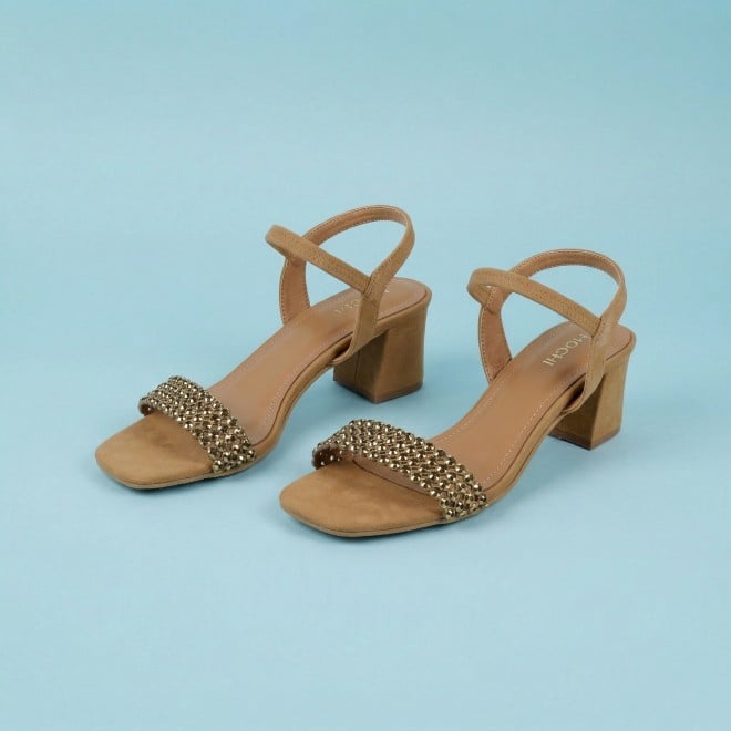 Mochi Women Antic-gold Party Sandals (SKU: 35-2670-28-36)