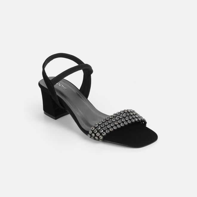 Mochi Women Black Party Sandals (SKU: 35-2670-11-36)