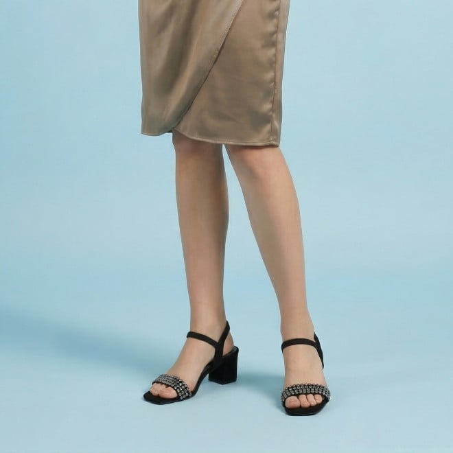 Mochi Women Black Party Sandals (SKU: 35-2670-11-36)