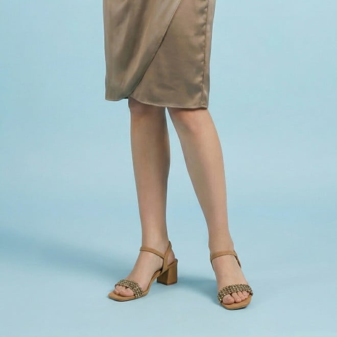 Mochi Women Antic-gold Party Sandals (SKU: 35-2670-28-36)