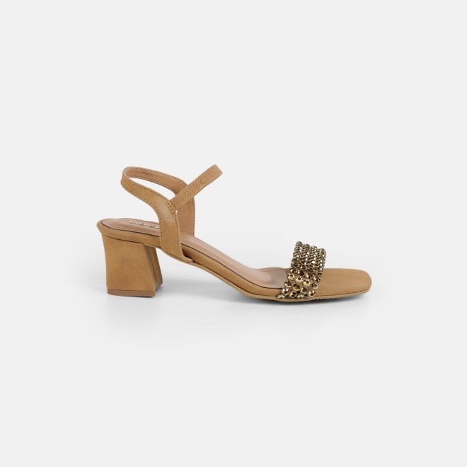 Mochi Women Antic-gold Party Sandals (SKU: 35-2670-28-36)