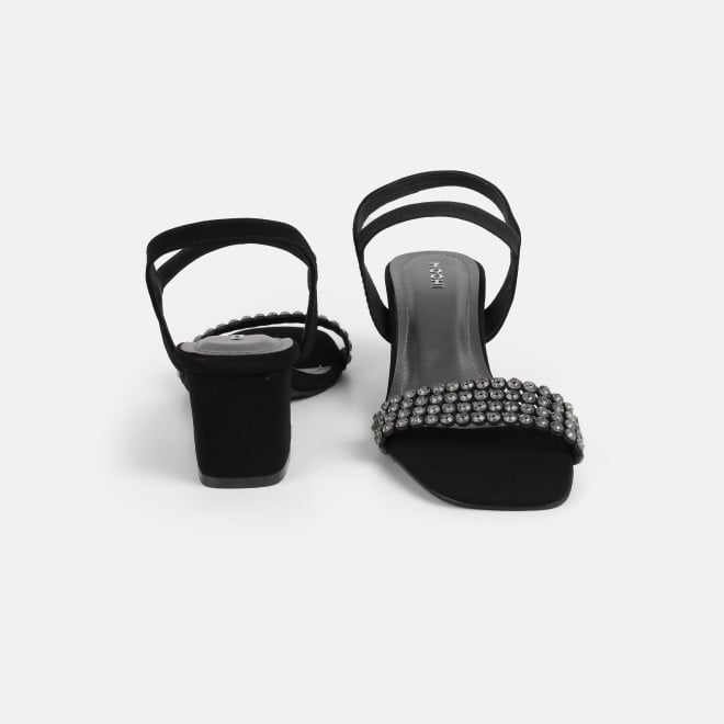 Mochi Women Black Party Sandals (SKU: 35-2670-11-36)