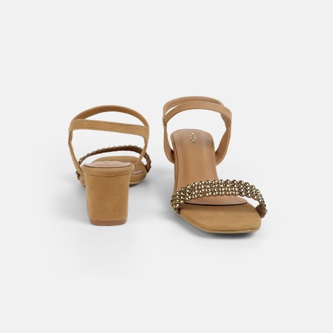 Mochi Women Antic-gold Party Sandals (SKU: 35-2670-28-36)