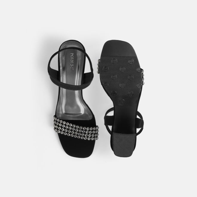 Mochi Women Black Party Sandals (SKU: 35-2670-11-36)