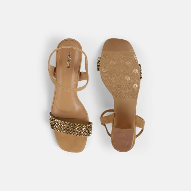 Mochi Women Antic-gold Party Sandals (SKU: 35-2670-28-36)