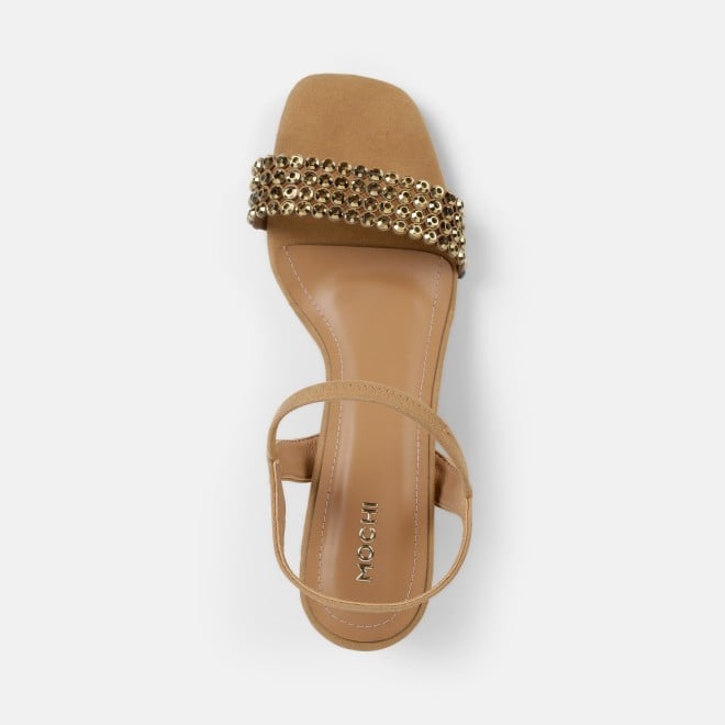Mochi Women Antic-gold Party Sandals (SKU: 35-2670-28-36)