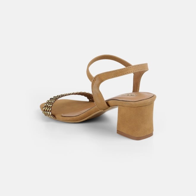 Mochi Women Antic-gold Party Sandals (SKU: 35-2670-28-36)