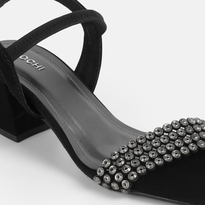 Mochi Women Black Party Sandals (SKU: 35-2670-11-36)