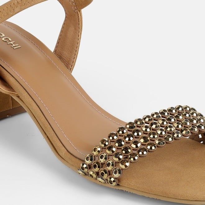 Mochi Women Antic-gold Party Sandals (SKU: 35-2670-28-36)