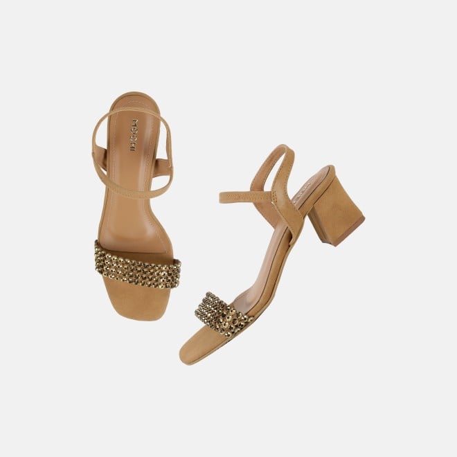 Mochi Women Antic-gold Party Sandals (SKU: 35-2670-28-36)