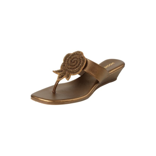 Mochi Women Antic-gold Casual Slip Ons (SKU: 35-2703-28-36)