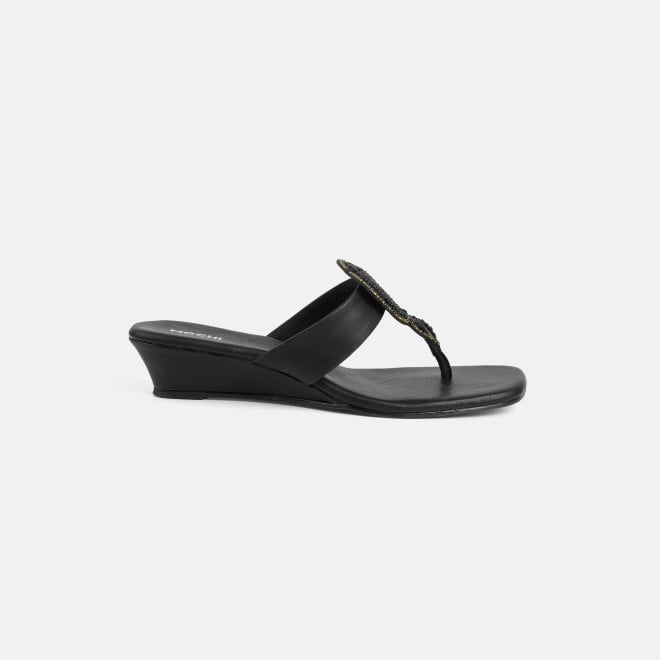 Mochi Women Black Casual Slip Ons (SKU: 35-2703-11-36)