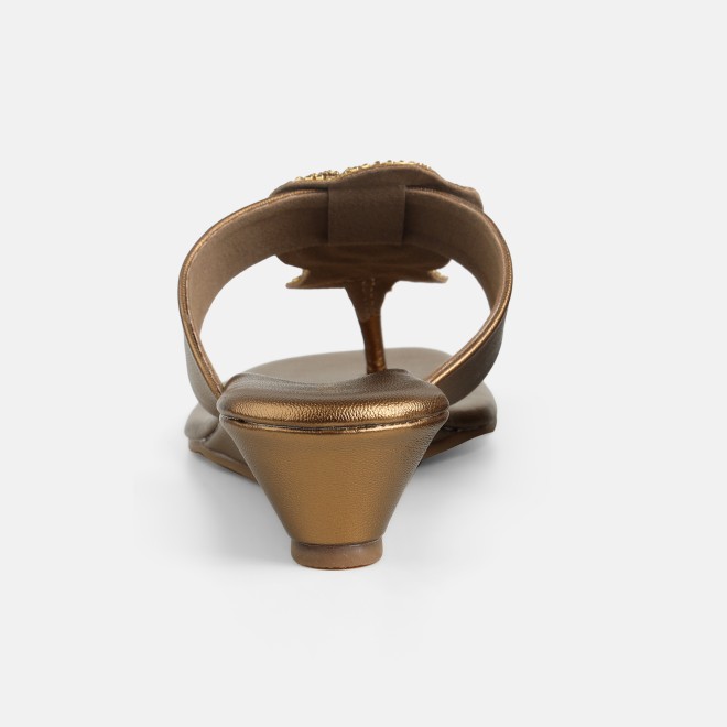 Mochi Women Antic-gold Casual Slip Ons (SKU: 35-2703-28-36)