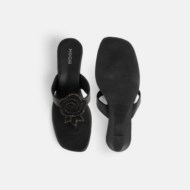 Mochi Women Black Casual Slip Ons (SKU: 35-2703-11-36)