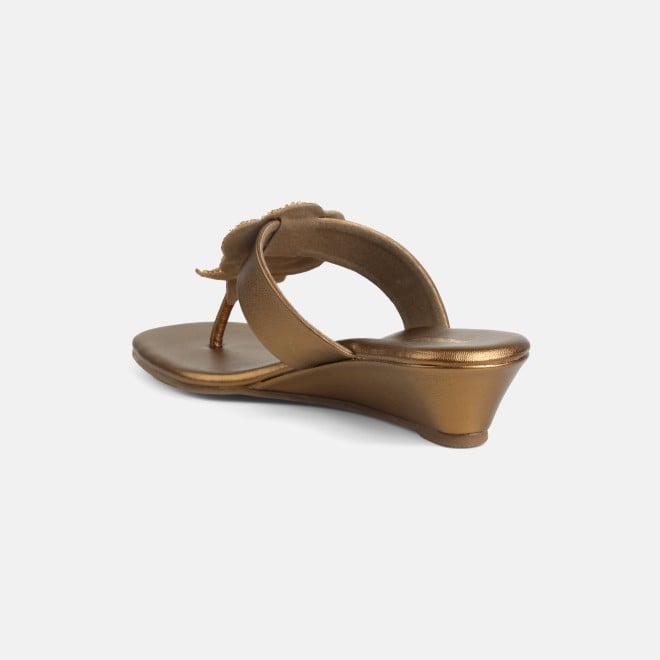 Mochi Women Antic-gold Casual Slip Ons (SKU: 35-2703-28-36)