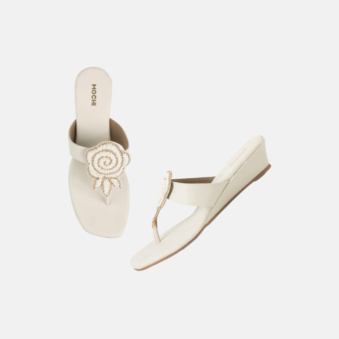 Mochi Women Beige Casual Slip Ons (SKU: 35-2703-20-36)