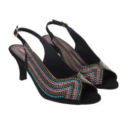 Women Black Party Sandals