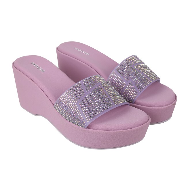 Mochi Women Purple Casual Sandals
