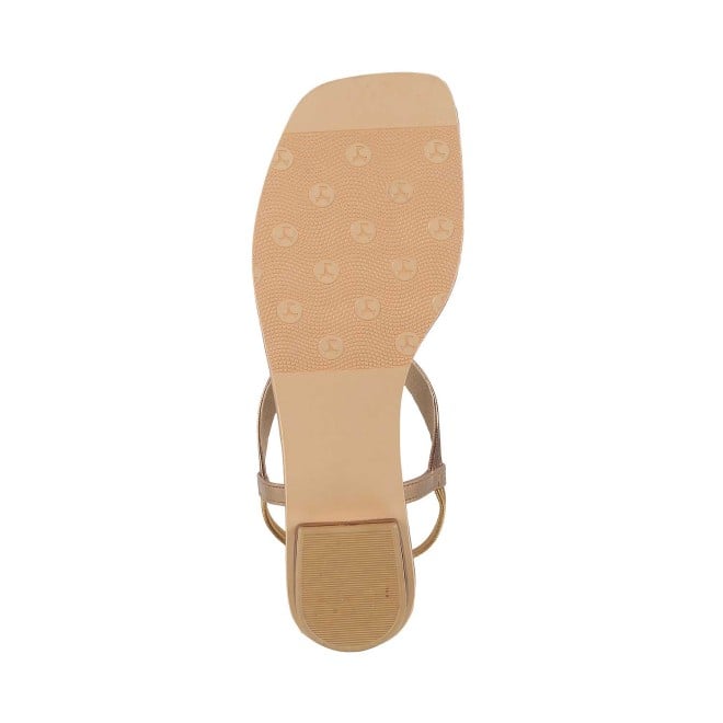 Mochi Women Antique-Gold Party Sandals (SKU: 35-319-28-36)