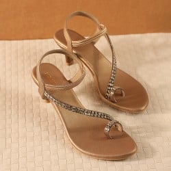 Women Antique-Gold Party Sandals