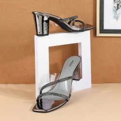 Women Gun-Metal Party Sandals