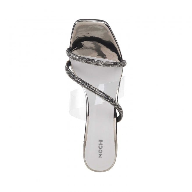 Buy Mochi Womens Synthetic Gun Metal Sandals (Size (2 UK (35 EU