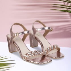 Women Rose-Gold Party Sandals