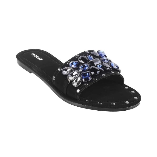 Mochi Women Black Casual Slippers (SKU: 35-350-11-36)