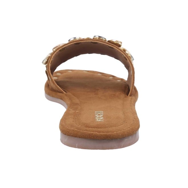 Mochi Women Antique-Gold Casual Slippers (SKU: 35-350-28-36)