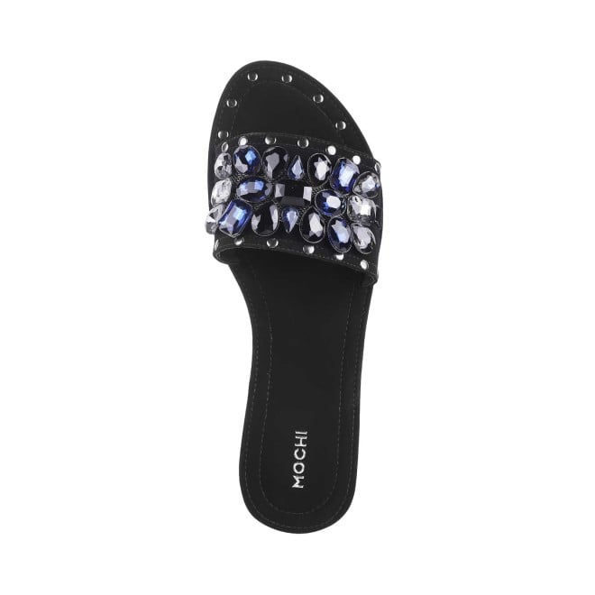 Mochi Women Black Casual Slippers (SKU: 35-350-11-36)