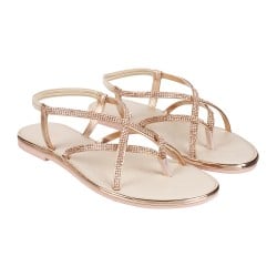 Women Rose-Gold Casual Sandals