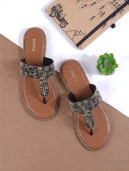 Women Black Casual Slippers