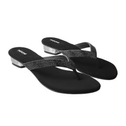 Women Black Casual Slippers